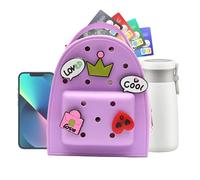 ycezw Sac à dos en silicone de dessin animé, joli sac à dos de gelée en silicone, sac à dos imperméable en gelée avec elle, sac de voyage réglable de dessin animé, pourpre, Consulte la descripción