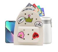 ycezw Sac à dos en silicone de dessin animé, joli sac à dos de gelée en silicone, sac à dos imperméable en gelée avec elle, sac de voyage réglable de dessin animé, blanc, Consulte la descripción