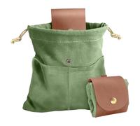 ycezw Sac fourrage, sac fourrage, sac pliable pour ceinture avec cordon, sac de récolte pour ramasser, rochers et coquillages, Vert militaire, Consulte la descripción, Voir description
