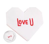 ycezw Serviettes Coeur Saint Valentin,Serviettes Saint Valentin - Serviettes de table décoratives en forme de cœur d'amour,Fournitures pour la Saint-Valentin, belles serviettes d'amour pour les