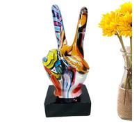 ycezw Statue de bureau - Geste graffitii coloré, figurines d'art, décoration d'intérieur, main créative et moderne | Signal d'action du pouce pour centre de table, étagère de paix, scénario en résine