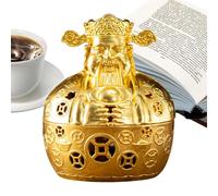 ycezw Statue de dieu chinois de la richesse, diffuseur d'aromathérapie en métal | Encensoir intérieur pour famille, église, aromathérapie, méditation, hôtel, extérieur, salle de yoga