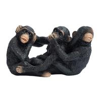 ycezw Statue de singe décoration maison | Kit de statuette de singe miniature en résine, sculpture de singe « Ne pas entendre le mal ne pas voir le mal » pour étagère, bureau, jardin, balcon, patio