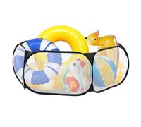 ycezw Stockage flotteur de piscine, organisateur pour balles, filet de rangement pliable conteneur peu encombrant pour patio jardin piscine bord mer plage