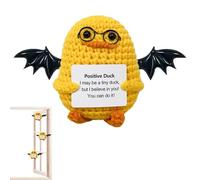 ycezw Support émotionnel au Crochet d'halloween, au Crochet avec du Papier Positif - Figure au Crochet avec des Cartes d'affirmations positives | Drôle Fait à la Main égayer la