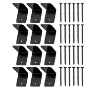 ycezw Supports de poutre de Toit Noir | Matériel de Supports d'appâts en Acier 12 Pièces | Tendeurs De Toit Lourds Noirs Pour Pergola Gazebo Hangar Poutre