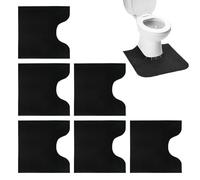 ycezw Tapis d'entraînement Absorbant - Bouclier de Sol Doux pour Salle de Bain, Rembourrage de Toilette réutilisable en Forme de U, Groupe de 6 pièces, Confortable antidérapante, Coussin en Tissu ré