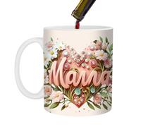 ycezw Tasse maman, tasse de café maman,Tasse en céramique de la fête des mères - Modèle de fleurs Élégant appréciation Keepsake for Coffee Lovers Thé Antoffes de thé Fille Soeur