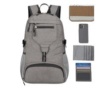 ycezw Waterproof Backpack Travel - Zack Compact, Pliing | Sac réfléchissant léger avec sangles réglables et poche intérieure pour salle de sport à vélo pour la marche sport aux abeilles, gris,