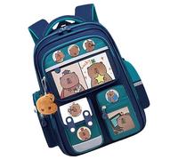 ycezw Zackpack Fun - Cartoon Animal Satchel, Multi Pocket Acapemy Knapsack | BADGI DE CARTES BASCIO KIT Accessoires, sac pour livres pour adolescents jeunes randonnées jouent des cotides, vert,