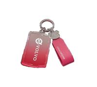 YCFZNB Couvercle pour télécommande de Voiture, Cadre en Alliage de Zinc et Surface en Cuir. pour Volvo S40 S60 S70 S80 S90.,A