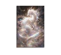 YCGYMX Poster décoratif sur toile représentant un dragon coloré - Affiches murales et images d'art modernes pour chambre à coucher - 40 x 60 cm