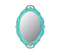 YCHMIR Miroir mural ovale, 36,4 x 25,4 cm, style vintage, couleur: bleu
