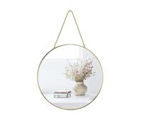 YCHMIR Petit Miroir Mural Rond de 30 cm, Miroir de Salle de Bain doré