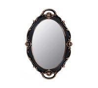 YCHMIR Petit miroir mural vintage, 37 x 25,4 cm, ovale, marron