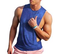 Ychnaim Débardeur de Musculation sans Manches pour Hommes | Vest ShirtsTraining Bodybuilding Coupe ouverte grande fourchette latérale