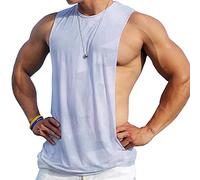 Ychnaim Débardeur de Musculation sans Manches pour Hommes | Vest ShirtsTraining Bodybuilding Coupe ouverte grande fourchette latérale