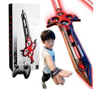 YChoolco 2025 Invocation d'épée volante Drone jouet Contrôle gestuel ou manuel En forme d'épée flottante Flip à 360° Levage par un seul bouton Avion télécommandé en cadeau(Red)