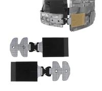 YChoolco Kit de Boucle Tactique en Alliage d'aluminium 3AC for Plaque FCPC V5, Accessoires à dégagement Rapide adaptés au Panneau Auto-agrippant du Gilet(Dark Gray)