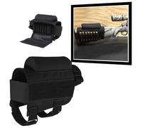 YChoolco Pochette de munitions Tactique en Nylon for Coussinets de Joue, for Airsoft, Chasse, tir, avec Support for 7 Cartouches, for 300, 308 Win Mag(Dark Gray)