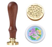 Ychostamp Cachet de cire à cacheter en forme de fleur d'hortensia, pour invitations de mariage, lettres, journal intime, scrapbooking