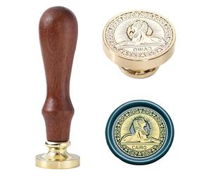 Ychostamp Sphinx Sceau de cire commémoratif du Caire, sceau de l'Égypte antique pour journaux, lettres, scrapbooking et objets de collection de voyage