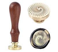 Ychostamp Tampon pour Sceau de Cire, Tampon de Cire à Sceller en Spirale, Motif Vortex Triangulaire avec Design Géométrique Sacré Hypnotique pour Journaux, Enveloppes, Artisanat Artistique