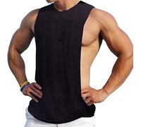 YCHSXAIZ Hommes Top de réservoir sans Manches Muscle Gym | Vest ShirtsTraining Bodybuilding Coupe ouverte grande fourchette latérale