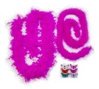 YCHTEWY - Élégant boa en plumes de dinde et de marabout - Accessoire glamour de 1,8 m pour fêtes, mariages, costumes et décoration (rose)