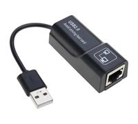 YCHUCH Adaptateur USB 2.0 vers Ethernet USB vers RJ45 prenant en charge 10/100 Mbps Ethernet Networking Adapter Dongle Converter pour PC