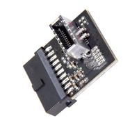 YCHUCH Adaptateur USB 3.0 vers type C haute vitesse .1 20 broches vers .0 19/20 broches pour PC construit des signaux stables transfert de signal adaptateur de panneau avant de type C