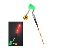 YCHUCH Alarme de touche de pêche à haute sensibilité avec indicateurs de nuit luminescents, clip on alarme vibrante pour équipement de pêche, bâton lumineux amovible