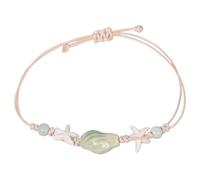 YCHUCH Bracelet de plage en céramique tressé en forme d'étoile de mer pour les tenues de vacances et un usage quotidien Accessoires de vacances Accessoire étoile de mer et conque, taille unique, Comme
