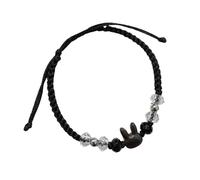 YCHUCH Bracelet élégant en forme de lapins - Bracelet unique en corde tressée - Parfait pour l'individualité et l'expression créative - Bracelet d'amitié en alliage, taille unique, Comme décrit