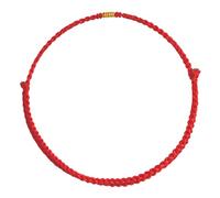 YCHUCH Bracelet porte-bonheur fait à la main en corde rouge avec perles dorées Longueur réglable Bracelets de chaîne à main pour femmes Enroulement du poignet Bonheur et bijoux de protection