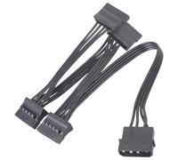 YCHUCH Câble d'alimentation pour serveurs PC dur 15 broches 1 mâle vers 3/4/5/6 Big 4 broches femelle