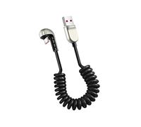 YCHUCH Câble d'alimentation rapide USB vers type C - Corps renforcé - Design anti-casse - Connecteur coudé - Convient pour les appareils mobiles - Câble à ressort de charge rapide