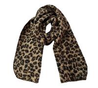 YCHUCH Cache-cou élégant à motif animal léger et chaud pour l'hiver - Cache-tête pour tenues quotidiennes - Entretien facile - Léopard, camel, taille unique
