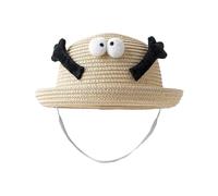 YCHUCH Chapeau de paille pour bébé de 1 à 5 ans - Corde élastique - Protection solaire - Bassin de voyage - Chapeau de soleil léger pour bébé - Plage, Petits yeux, S