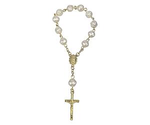 YCHUCH Chapelet de baptême en acrylique pour première communion, cadeau de baptême, taille unique, Comme décrit