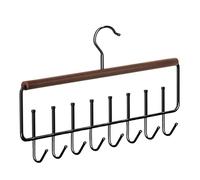 YCHUCH Cintre multifonction en bois massif avec crochet pour vêtements, sacs, accessoires, économiseur d'espace, support mural, cintres avec crochet