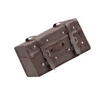 YCHUCH Coffres miniatures en bois robuste à la mode, motifs de couleur café, maisons de poupées, ameublement et accessoires ornementaux, usage quotidien, étui miniature décoratif