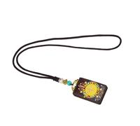 YCHUCH Collier en bois d'ébène sculpté à la main avec motif tibétain pour l'expression culturelle en bois sculpté à la main, taille unique, Comme décrit, Comme décrit.