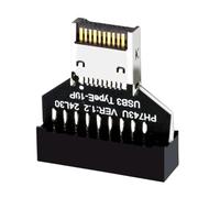 YCHUCH Convertisseurs USB de type E 20 broches vers 19P Adaptateur d'en-tête C vertical de type E pour PC Cartes mères Panneau avant Extension USB