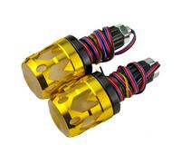 YCHUCH Embout de guidon de moto avec lumière LED multicolore pour améliorer la visibilité nocturne et construction en aluminium résistant aux intempéries Extrémités de guidon de moto