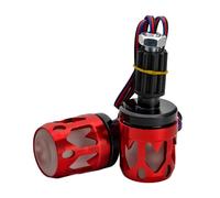 YCHUCH Embout de guidon de moto avec lumière LED multicolore pour améliorer la visibilité nocturne et construction en aluminium résistant aux intempéries Extrémités de guidon de moto