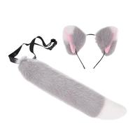 YCHUCH Ensemble de jeu de rôle réaliste renard fille avec bandeau élastique et queue amovible pour conventions, Halloween, fêtes costumées, accessoires de costume pour femme