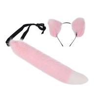 YCHUCH Ensemble de jeu de rôle réaliste renard fille avec bandeau élastique et queue amovible pour conventions, Halloween, fêtes costumées, accessoires de costume pour femme