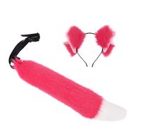 YCHUCH Ensemble de jeu de rôle réaliste renard fille avec bandeau élastique et queue amovible pour conventions, Halloween, fêtes costumées, accessoires de costume pour femme