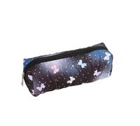 YCHUCH Grande trousse à crayons en polyester avec nœud papillon - Grande capacité - Organiseur de voyage - Pour le bureau, l'école, Noir , Beauté de masse